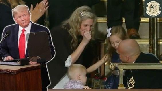 President Trump Surprises Military Family With Surprise Homecoming During State Of The Union