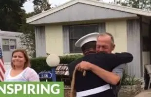 Marine surprises Marine grandfather for his birthday